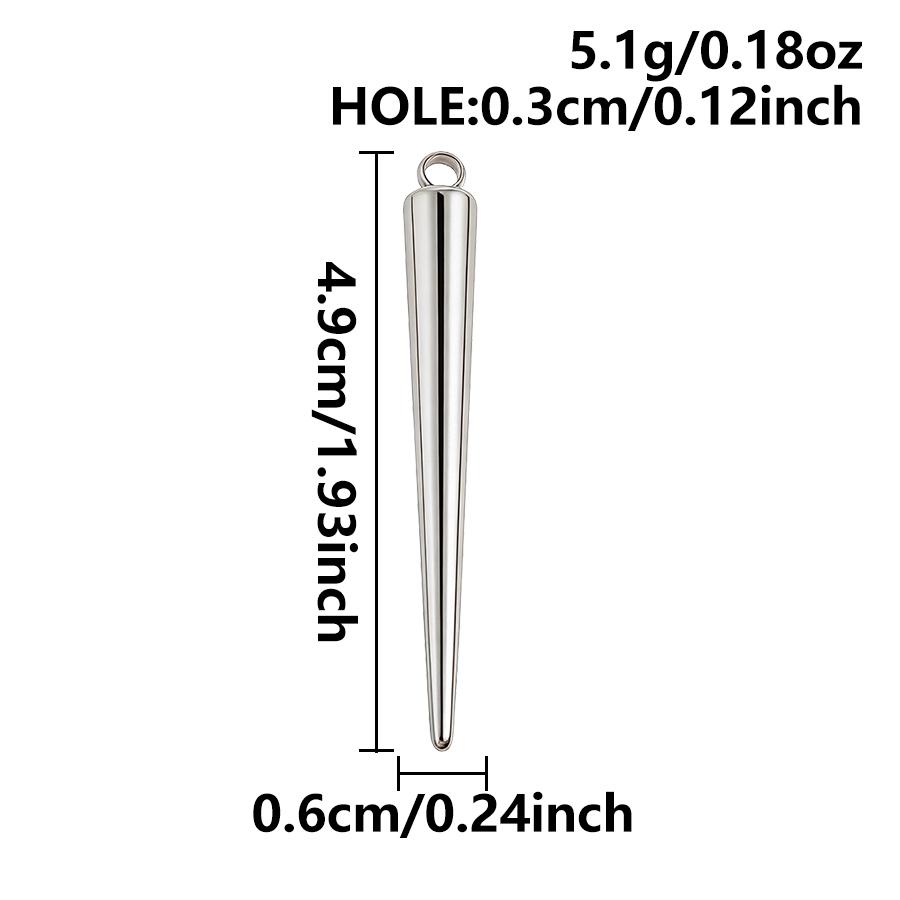 6pcs Mix Goth Punk Charm Stereoscopic Cone Pendant Stainless Steel Charms For Jewelry Making Supplies Handmade Earrings Necklace