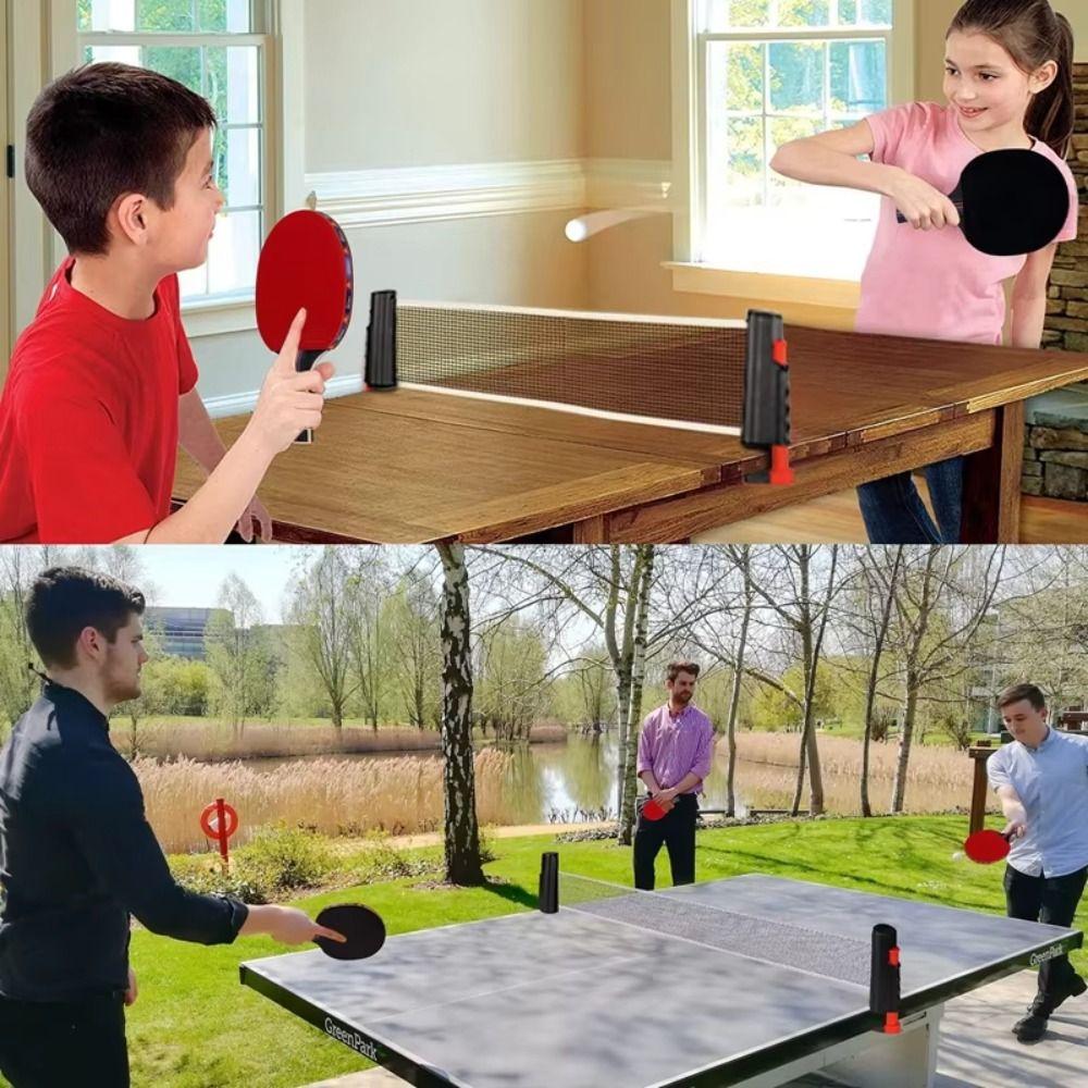 Stretchable Mesh Frame Portable Table Tennis Net Table Tennis Racquet Net  Outdoor Training
