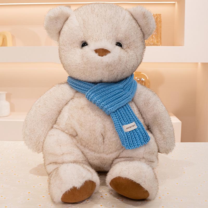 Plush Scarf Teddy Bear - Sleep Companion Doll & Children's Birthday Gift