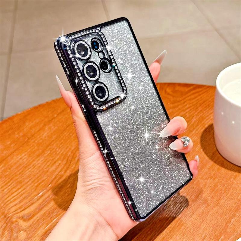 Glitter Bling Case for Samsung Galaxy S25 Edge S23 Ultra S24 FE A56 A36 A26 A16 A55 A35 A25 A15 A54 A34 A14 Cover iPhone 16 15 Pro Max 14 Plus 13 12
