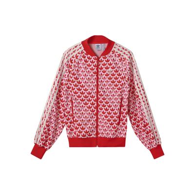 Originals 70S Logo Allover-Print Zipjacke Damenjacke Rot IK7872
