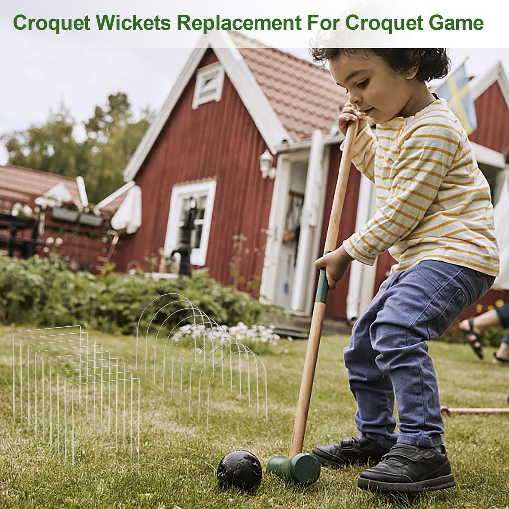 18 Stuks Croquet Poortjes Set 11.5 X 6.1 Inch Vierkante Boog Poortjes Vervanging Voor Croquet Metalen Croquet Beugels Met Gegalvaniseerd