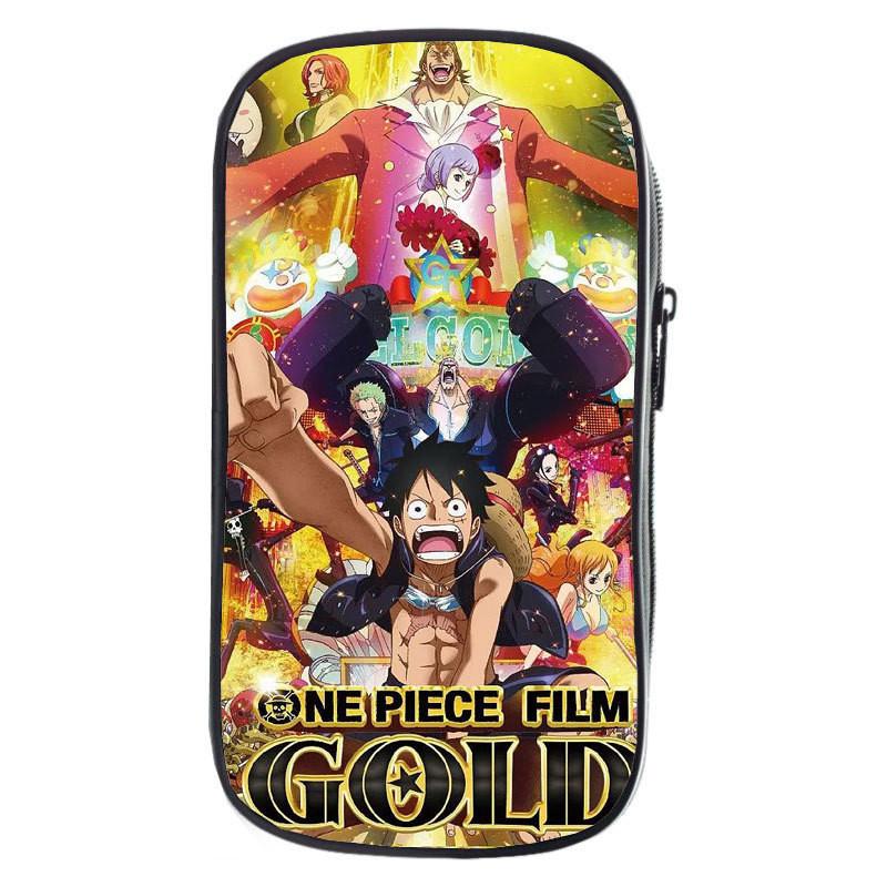One Piece Luffy Anime Printed Student Single Layer Stationery Storage Pencil Bag For Boys And Girls