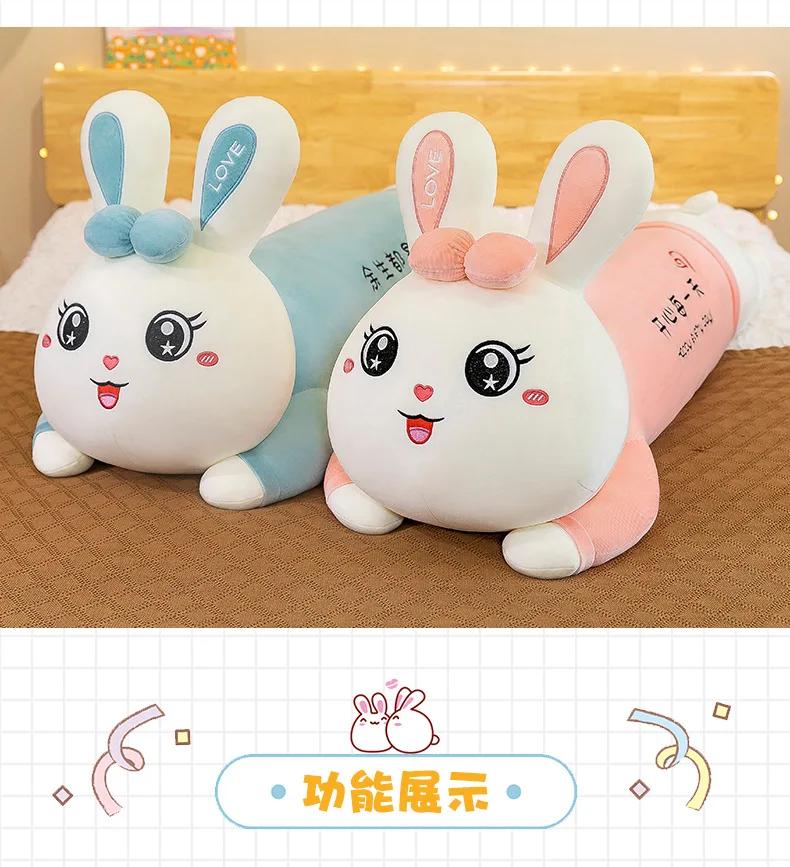 New 70-110Cm Cute Rabbit Girlfriend Pillow Plush Toys Stuffed Pause Office Nap Sleep Pillow Cushion Gift Doll For Kids Girls