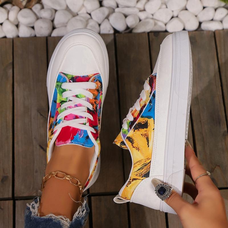 Mode Frühjahr und Herbst Sport Schuhe Runde Kappe Bequeme Casual Tuch Flache Sohlen Vulkanisierte Schuhe Beliebte Designer frauen Schuhe