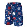 Men's Casual Drawstring Waist Shorts Lightweight Breathable Fabric Relaxed Fit Summer Beachwear with July 4th Fireworks Print