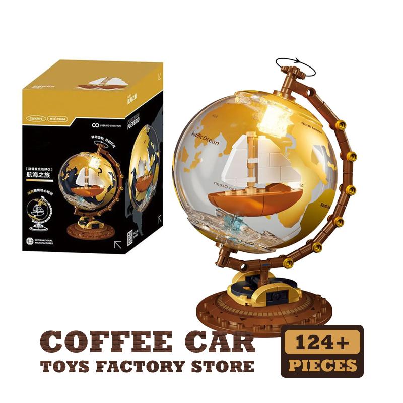 

Non-Toxic New Globe 3D Puzzle Plastic Toys Moc Bricks Sets Creative Earth Building Blocks Led Cute Birthday Gifts For Children Friend Children