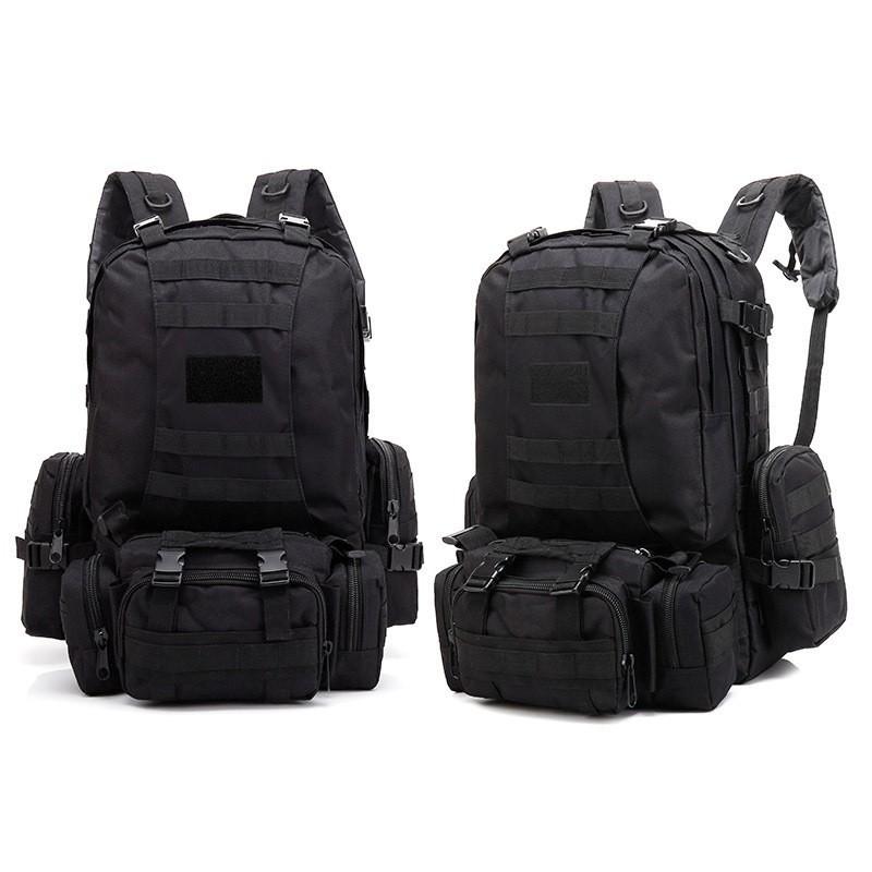 New 4-in-1 Combination Mountaineering Bag Large Capacity Outdoor Hiking Fitness Backpack Sports Backpack Camouflage Tactical Bag