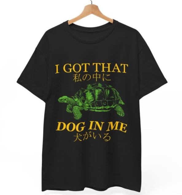 У меня есть этот пес Внутри Футболка | Смешная футболка с мемом про Альфа-энергию | Цитата Streetwear S