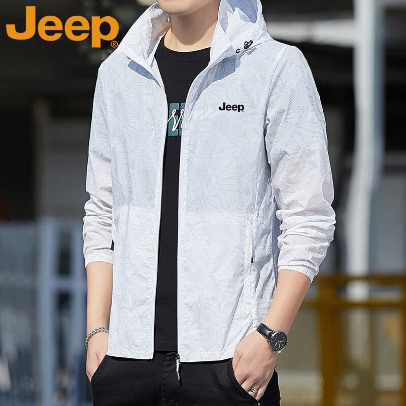 JEEP Men s Summer Hooded Sun Protection Jacket L