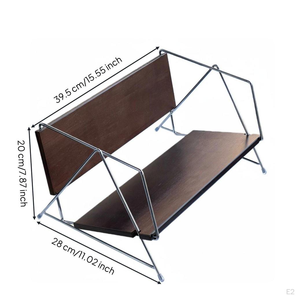 Transparent Reading Rack Stand Iron Frame Desktop Display Modern Minimalist Metal Book Holder