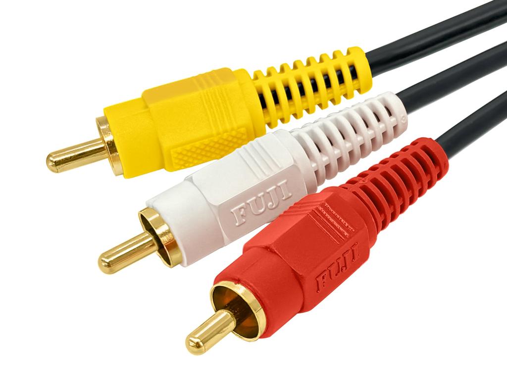 Fuji Parts Video Cable AV Cable 3 Pin 3 Pin 30m RCA X 3 RCA X 3 High Purity OFC Copper - (Male) - (Male) 99.996% Oxygen-Free 123-30m