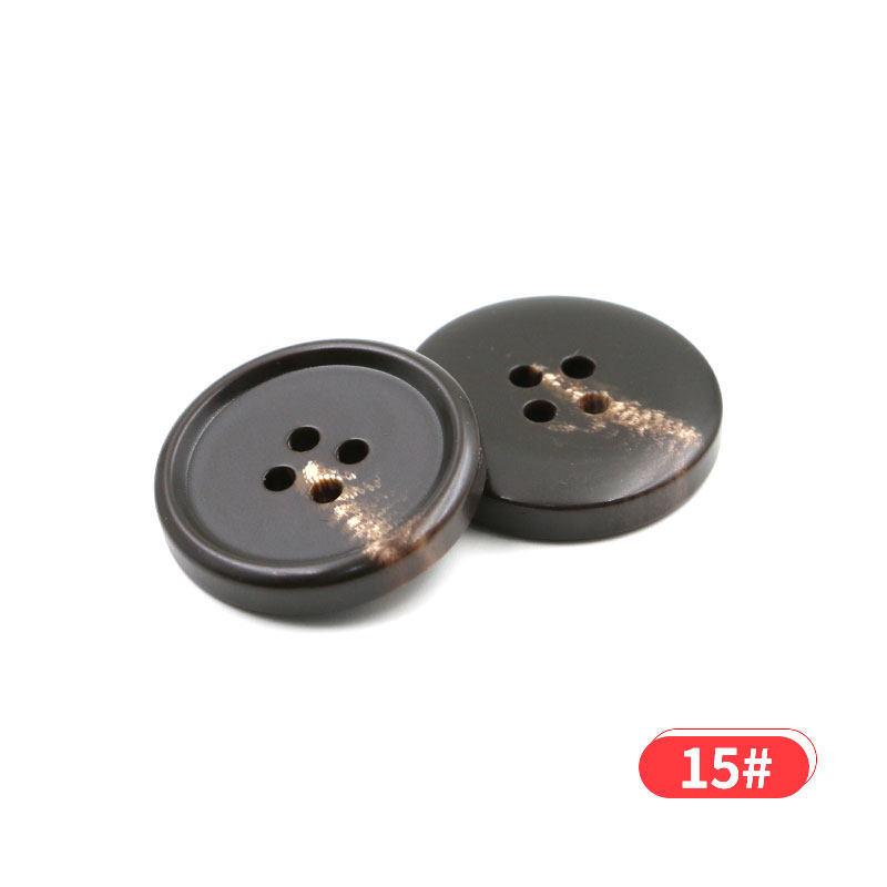 Nasturi din rășină cu model negru, pentru haine, nasturi versatili pentru costum, nasturi rotunzi pentru haine de lână pentru bărbați și femei