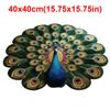 Soft Peacock Carpet Non-slip Bathroom Floor Mat Portable Blanket  for Living Room Tea Table Bedside