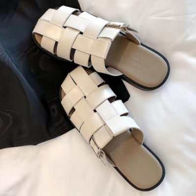 Tacchi Trasparenti Scarpe Comode da Donna Sandali Morbidi a Punta Chiusa Estate 2025 Adatti a Donne Beige Fibbia Cinturino Retro Ragazze Nuovi Bassi Neri