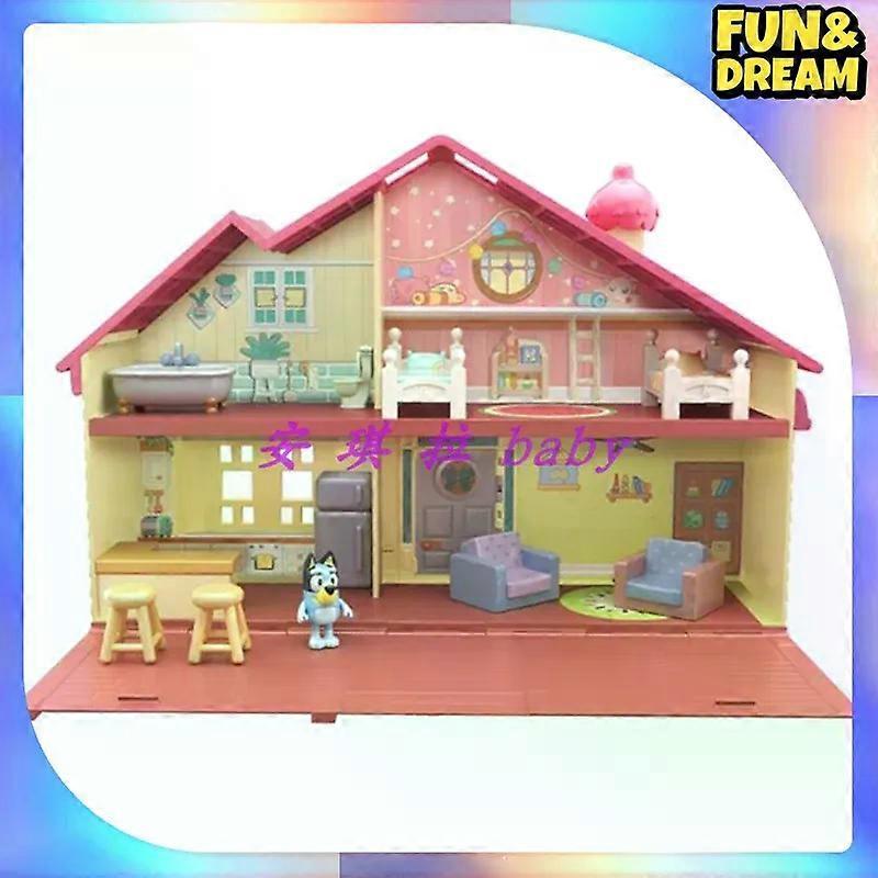 Bluey Action Figure Creative Cartoon Anime Figures Model Wooden Bluey Ornaments Statue Collectible Doll Ornament Desk Decoration