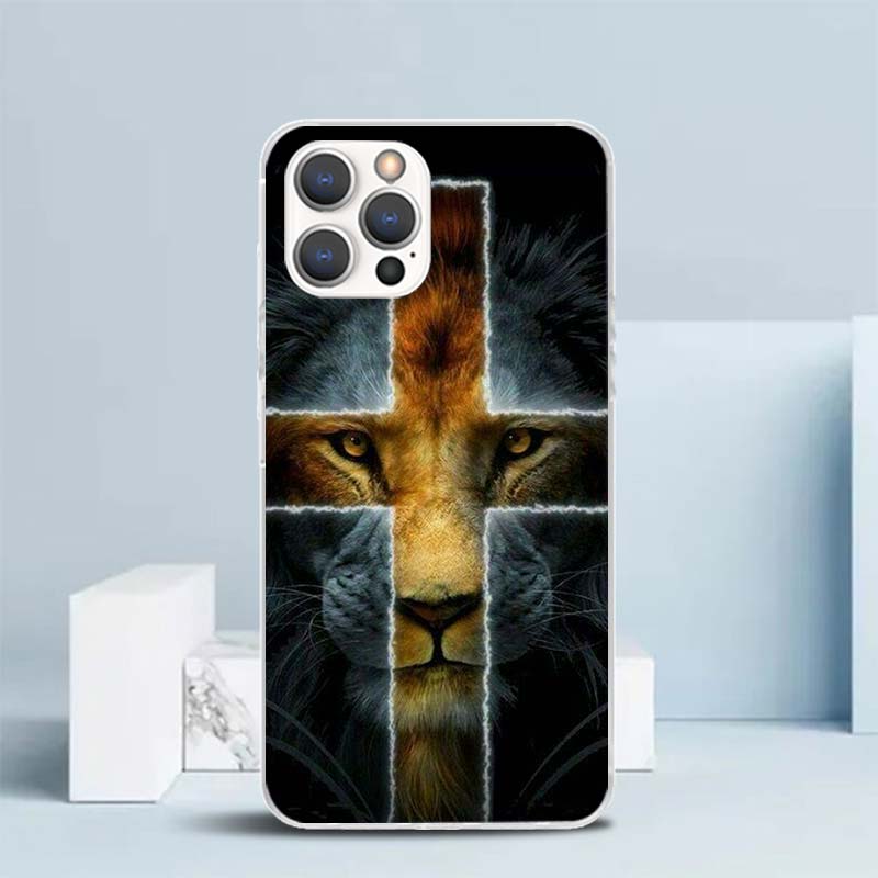 God Jesus Pray Cross Soft Cover for iPhone 16 17 Air 15 14 Pro Max 16E Phone Case 13 Mini 12 11 7 SE 8 Print Pattern Fit Cases 1
