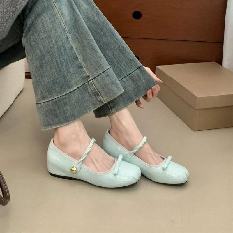 Fashion Elastic Rhinestone Band Mary Janes Woman Bowtie Silk Ballets Shoes Ladies Round Toe Flats Female Loafers Wedding Brides Shoes