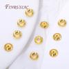 18K Gold Plated 6mm Bead Caps For Jewelry Making,Brass Beads Cap Spacer Beads For DIY Bracelets&Earrings Making Accessories