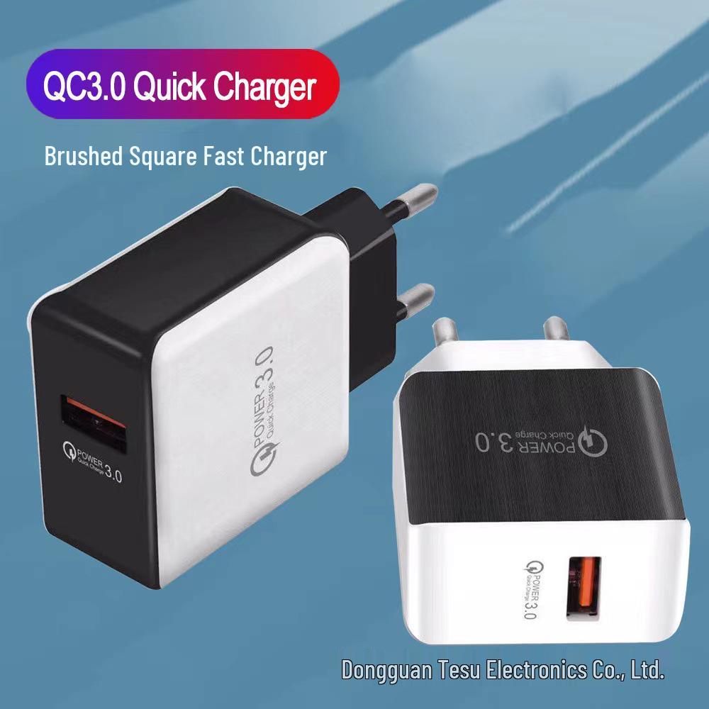 

18W Fast USB Charger: EU/US Compatible, Single Port for Apple & Huawei American Standard White (Device Only)