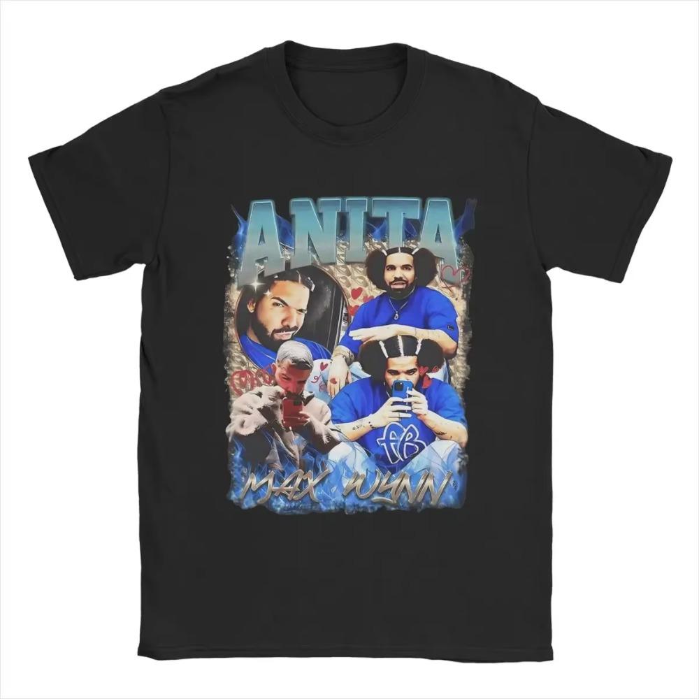 

Anita Max Wynn Винтажная футболка 90-х годов для мужчин, новинка, 100% хлопок, футболка с круглым вырезом и коротким рукавом, одежда больших размеров XXXXXL чёрный