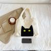 New Plush Cartoon Cat Niche High-end Sense Large Capacity Women's Commuting Shoulder Tote Bag