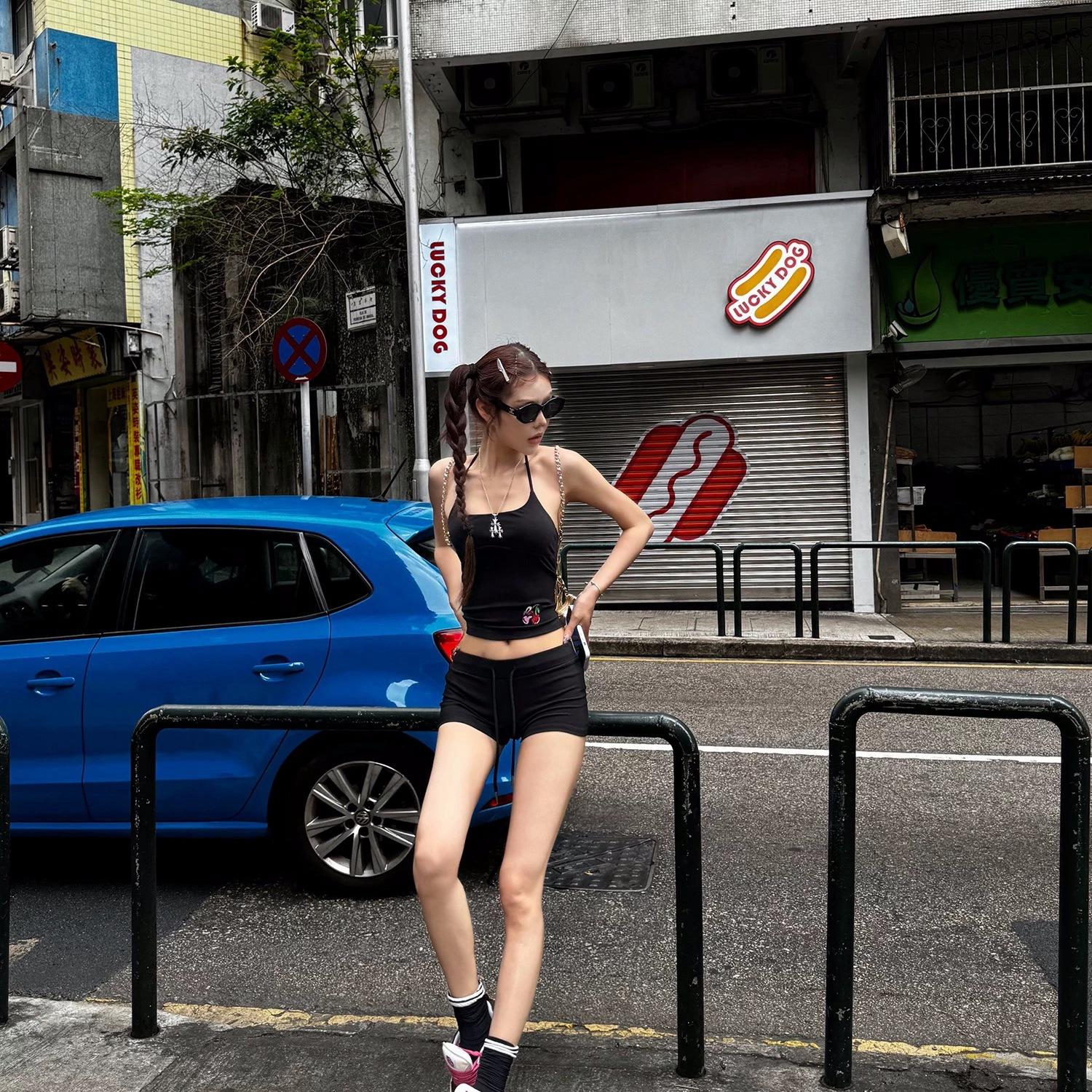Thai niche sexy hot beautiful with chest pad split swimsuit women s seaside vacation swimsuit wholesale S чёрный