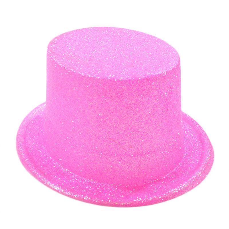 Elegant Green & Black Top Hat with Gold Powder for Adults & Kids, Unisex Magician & Jazz Style.