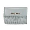 Used Matelasse Compact Zip Wallet (5ML002 N88 F0012 7941) with RFID and Lambskin. Metal Logo. Cielo Women's from Japan