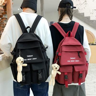 Rucksack mit Stickerei, Unisex, Große Kapazität, Campus-Rucksack