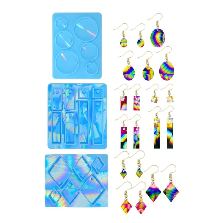 Silicone Mold for Epoxy Casting DIY Craft Rhombus Pendant Decoration Mold Tool