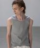 Dekkoloso Textured Ribbed Sleeveless [Gray]