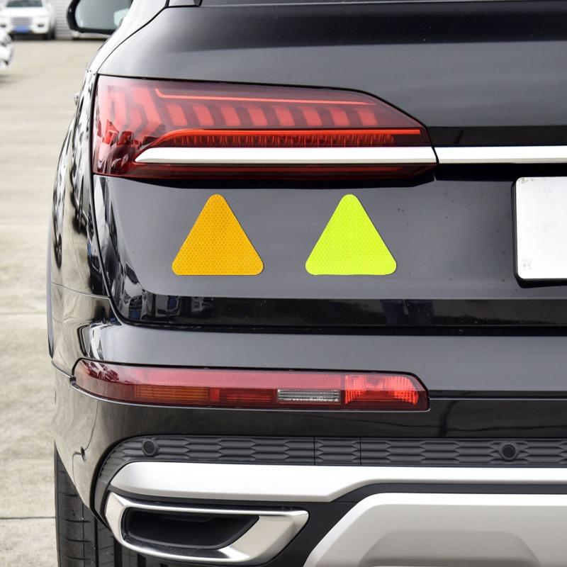 1-10Pcs Reflective Stickers Night Light Safety and Warning Triangle Reflector Rear Light Sign Strips Auto Exterior Accessories
