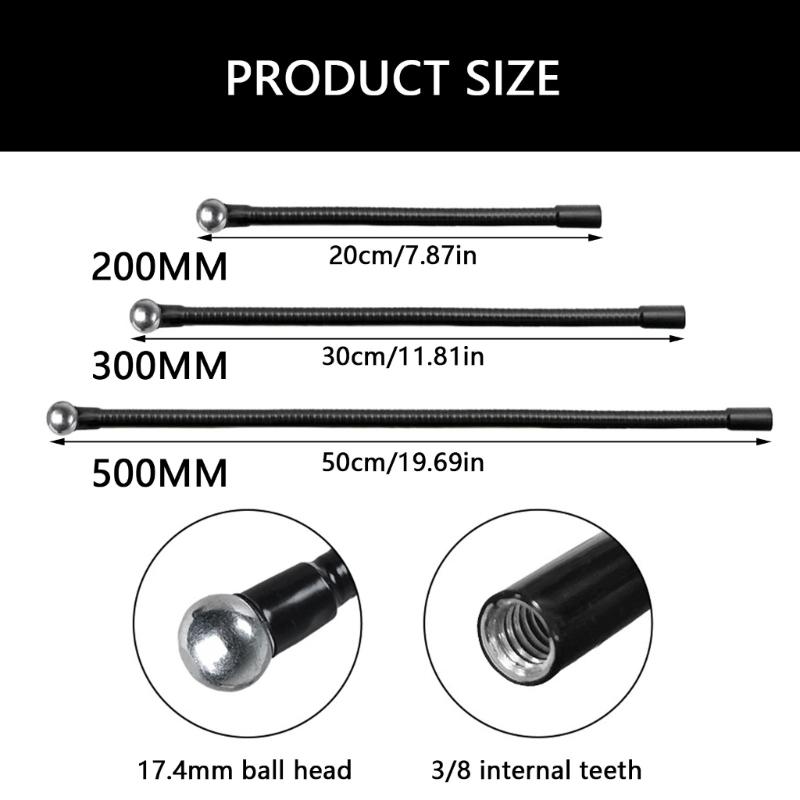 Positionnement Facile Col de Cygne Tuyau Métallique Support Caméra Téléphone Portable Bras Flexible avec Filetage 3/8in pour Montage Éclairage Vidéo