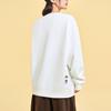 Anta X Kirsh Sports Lifestyle Series Solid Color Round Neck Pullover Fleece Sweatshirt Women sweatshirt Snow-White 962348722-1