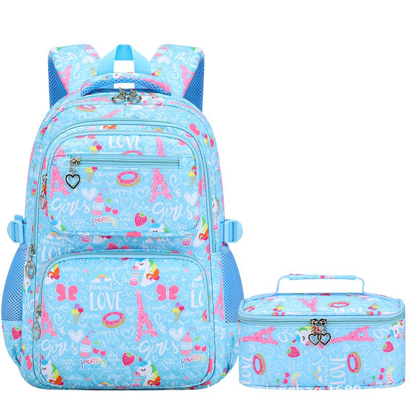 Trendigt 3-delat skolryggsäckset för flickor - Söt campusstil