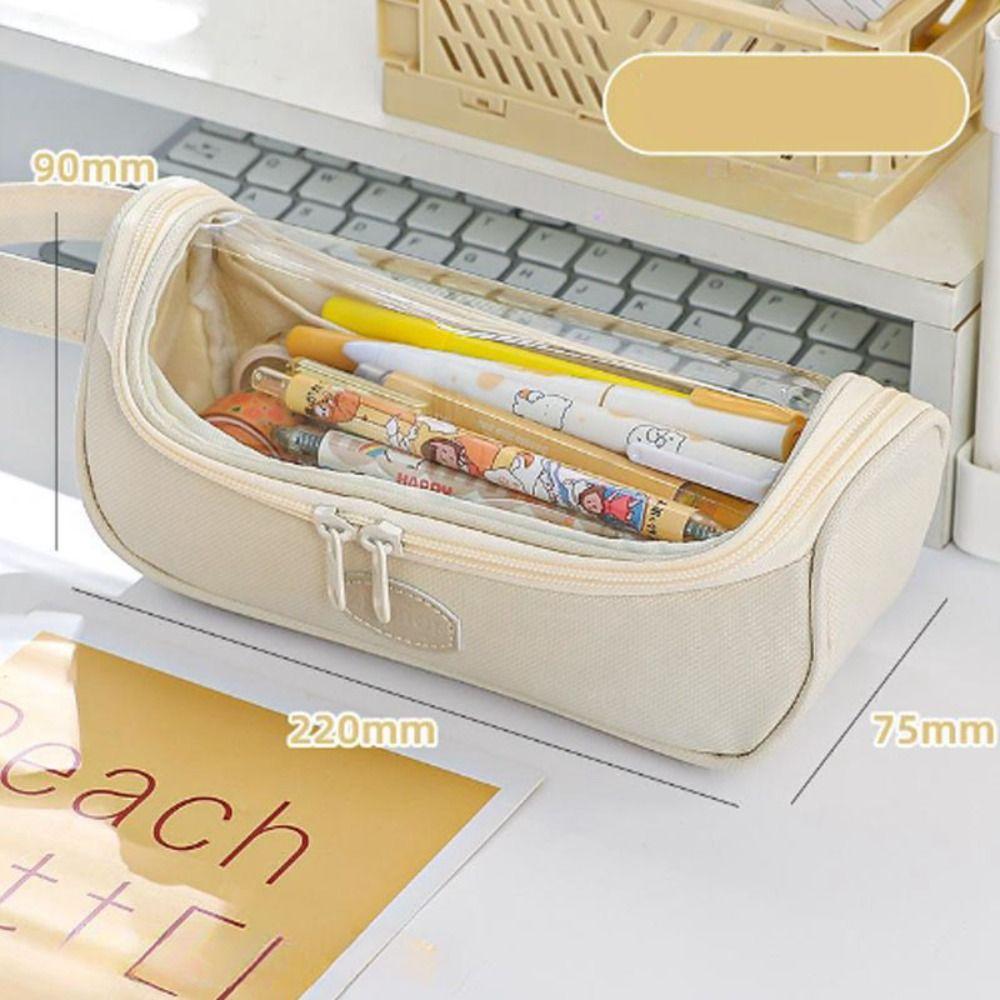 PVC Zipper Pencil Box Storage Box Transparent Pen Bag Creative Transparent Pencil Case  Stationery