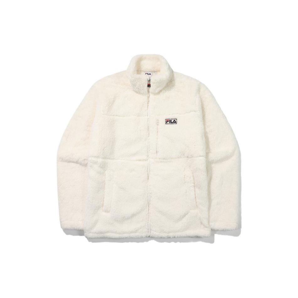 FILA Jackets Unisex Cream Stand Collar Moderate Other FS2PLE4101X-CRM 085