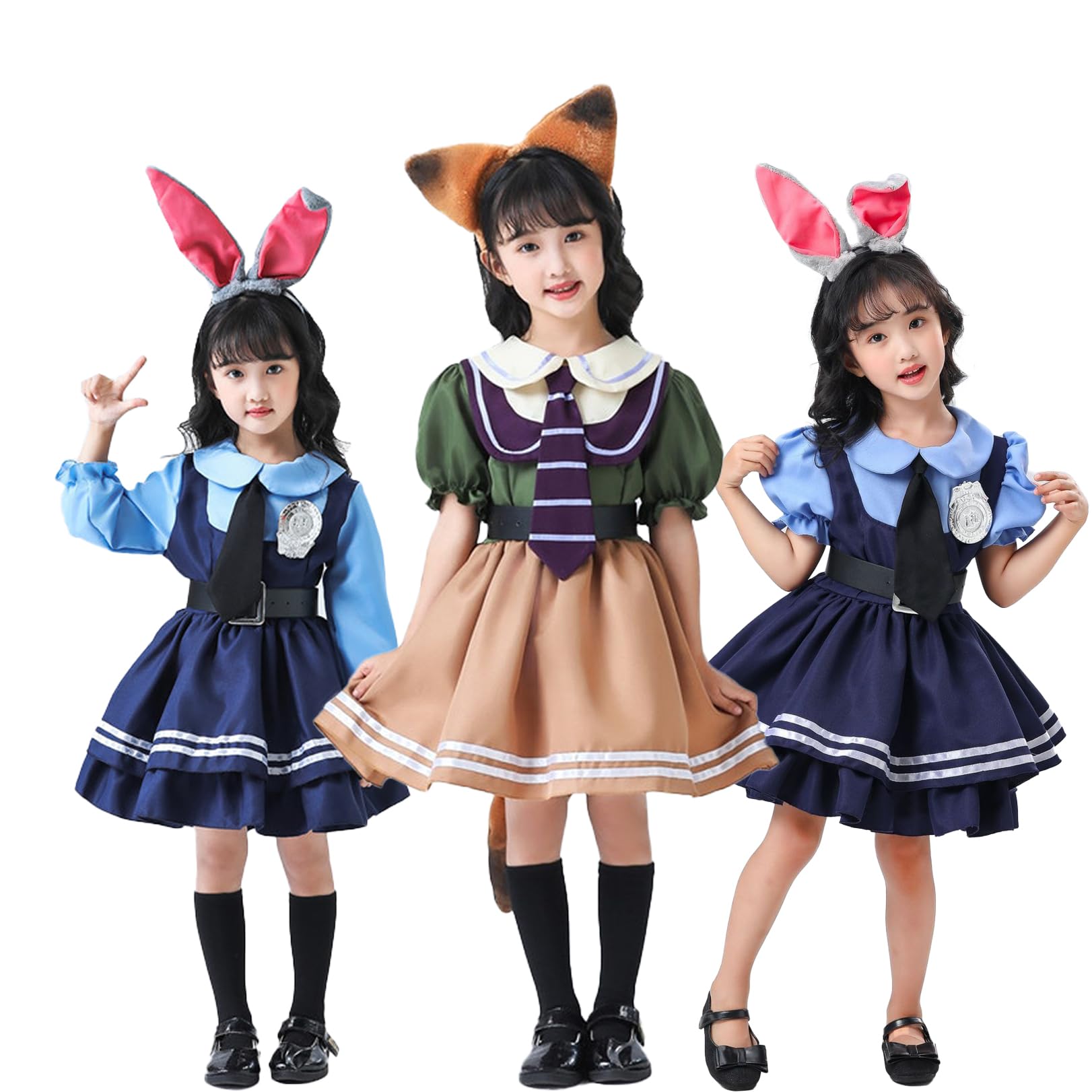 

Хэллоуин Косплей Полицейский для Милый Кролик Лиса Парный Животный Метрополис Длинный Короткий Полицейский Школьный Фестиваль Лиса [MEYOIJK] Дети, Девочки, Полицейский, Мошенник,