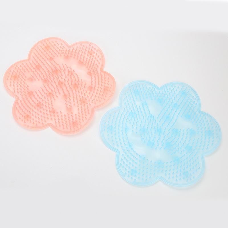 Foot Scrubber Shower Silicone Suction Nonslip Foot Bath Mat Massage Cushion