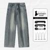 Jeanswest Men's 2025 Autumn Vintage Washed Straight-Leg Denim Jeans