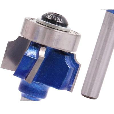 6.35mm Shank Round Router Bit 4 Corner Trim Edging Woodworking Milling Cutter Alloy Steel Professional Classical Cutter Bit