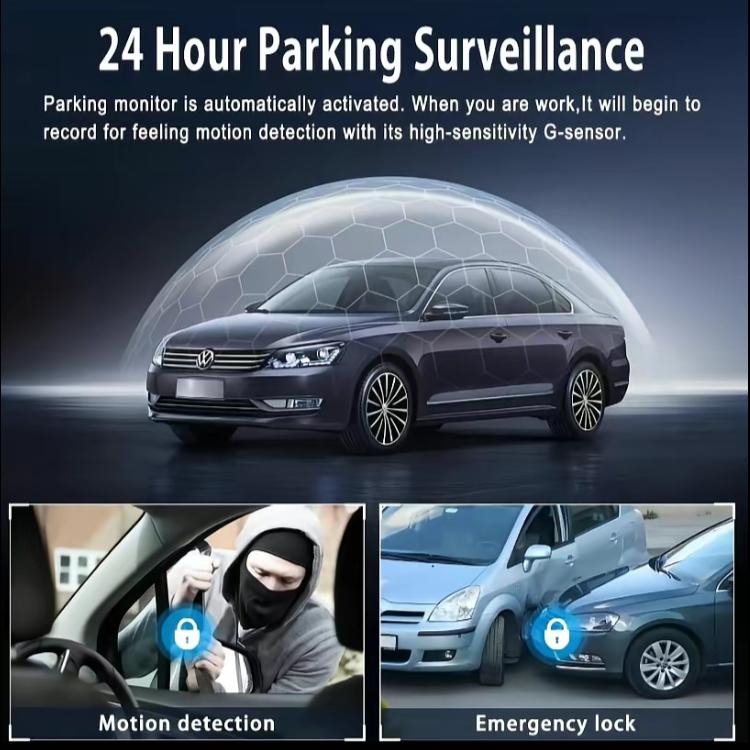 4 Channel Car Dash Cam.1080P Car DVR with 64GB Memory Card.Plug and Play,with Night Vision,24 Parking Mode Car DVR Front Rear Left And Right dashcam