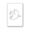 Picasso Minimalist Animal Dog and Peace Dove Canvas Painting Wall Art Pictures Posters and Prints for Living Bedroom Home Decor