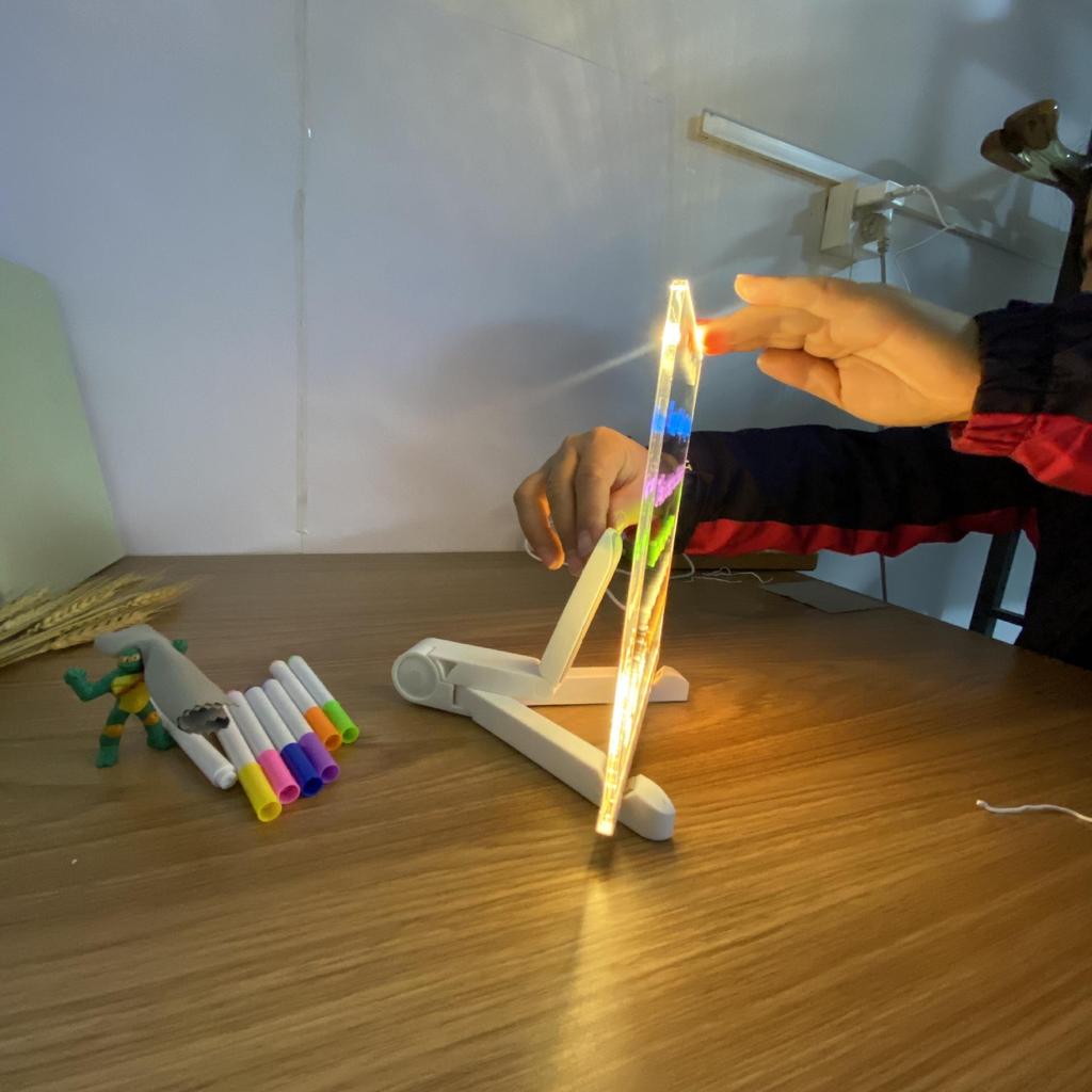 Cross-Border LED Acrylic Night Light - Transparent Desktop DIY Handwriting Message Light