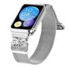 For Xiaomi Redmi Watch 4 Watch Strap Butterfly Decor Milanese Metal Band,Silver
