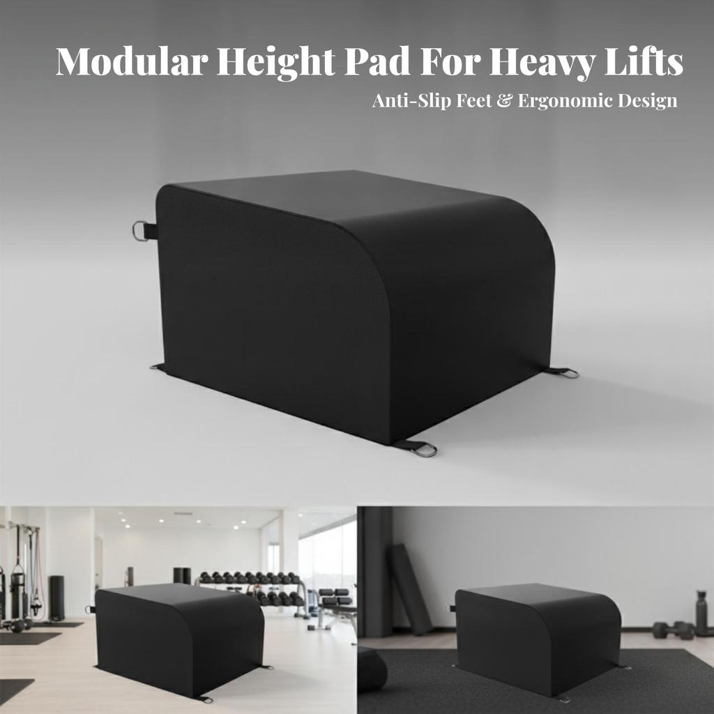 Portable Glute Workout Block | Convenient Side Carry Loops, Padded Top Surface,