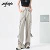 MJ STYLE Women's 2025 Summer High-Waist Wide-Leg Cargo Pants