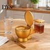 Unique Gift for Food Lovers Toilet Shaped Ramen Bowl Set, Built-in Drink Cup And Straw Fun Game Night Tableware Design, Novelty Bowl, Instant Noodles