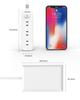Mscien Outlet Baby Wall Outlet Conceals Prevents Children and Babies from Pulling Out Power Hidden 2m Extension Surge 9 Wall OA with Mscien Cover,